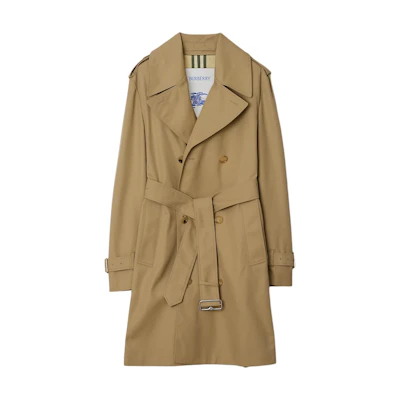 (Women) Burberry Teddy Color Double-Breasted Long Sleeve Trench Coat. 80977391