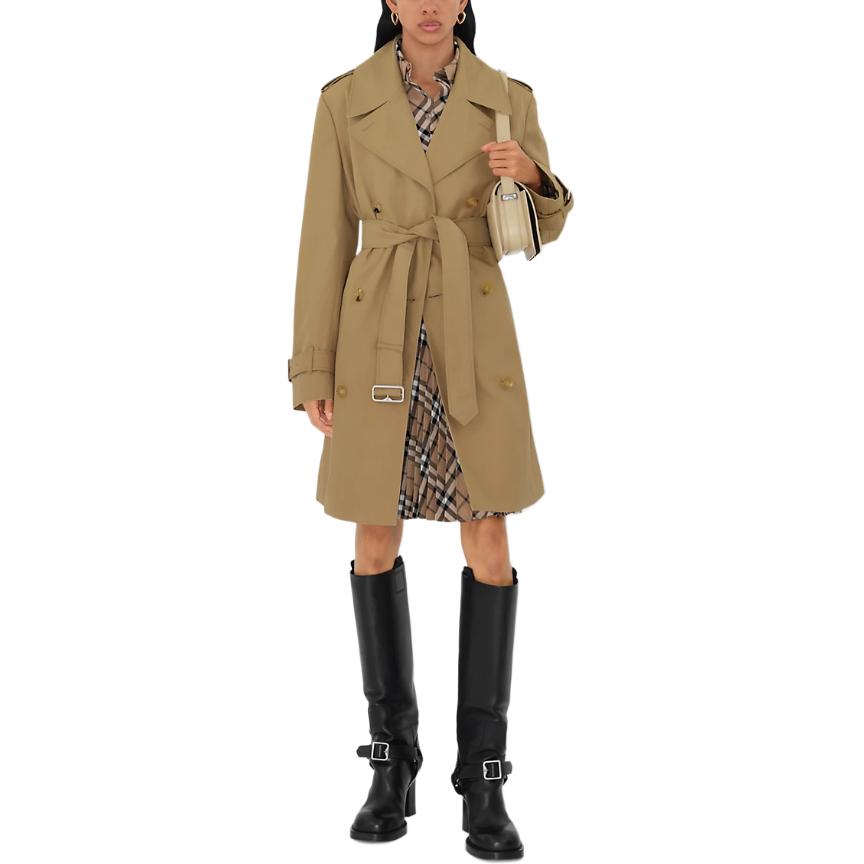 (Women) Burberry  Teddy Color Double-Breasted Long Sleeve Trench Coat. 80977391 圖 4