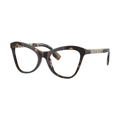 (Women) Burberry Tortoiseshell Irregular Acetate Optical Frame with Logo Design 2373UVISTA30023002