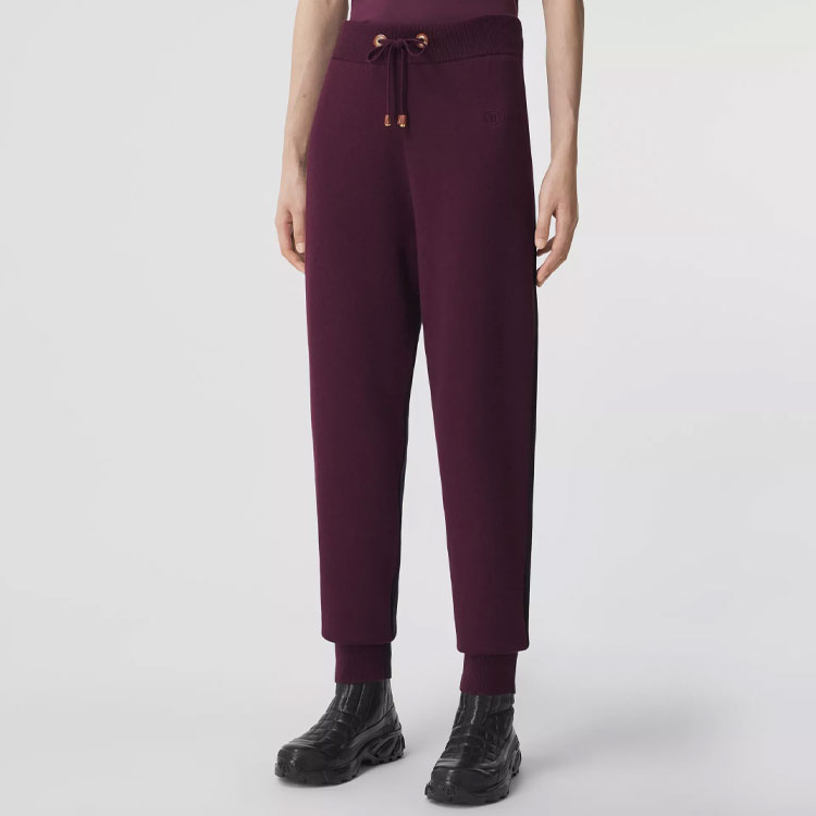 Purchase (W) Burberry Celana Jogger Rajut Dua Warna Warna Dark Chestnut. 80484261