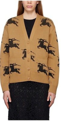 (W) Burberry 印花V領紐扣針織毛衣 - 駝色 80703281 Order (W) Burberry 印花V領紐扣針織毛衣 - 駝色 80703281