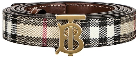 (Women) Burberry Vintage Check Leather Belt, Reversible, 2cm Wide, Multiple Colors. 8052485 (Women) Burberry Vintage Check Leather Belt, Reversible, 2cm Wide, Multiple Colors. 8052485