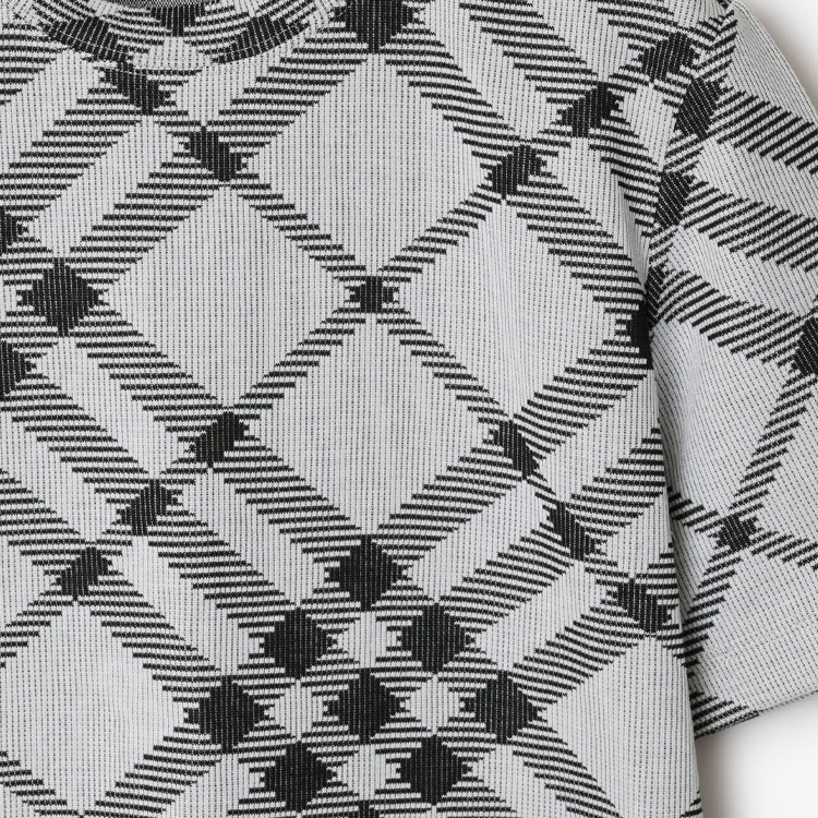 (Women) Burberry  White Check Print Crew Neck Casual Short Sleeve T-Shirt. 80880611 圖 7