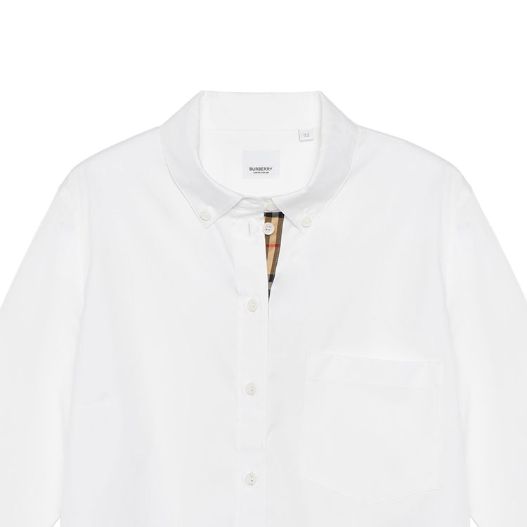 Sizing (W) 博柏利 白色格纹长袖衬衫 80733091