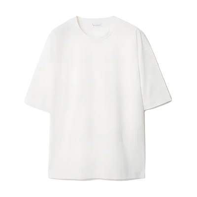 (Women) Burberry White Crewneck Loose Fit Short Sleeve T-Shirt. 80847831