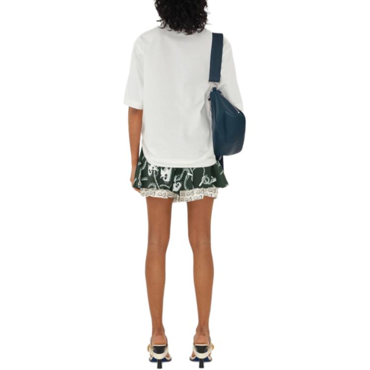 Purchase (Women) Burberry  White Crewneck Loose Fit Short Sleeve Plain T-Shirt. 80849661