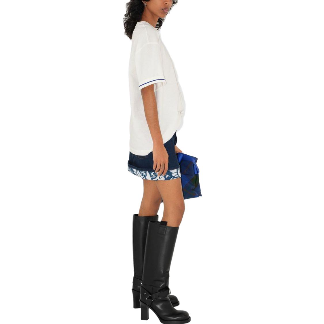 (Women) Burberry  White Crewneck Loose Fit Short Sleeve T-Shirt. 80847831 圖 6