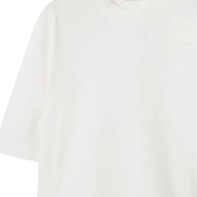 Sizing (Women) Burberry  White Crewneck Loose Fit Short Sleeve Plain T-Shirt. 80849661