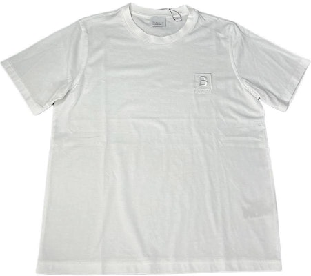 (Women) Burberry White Embroidered Letter Oversized Crewneck T-Shirt. 80808661 Order (Women) Burberry White Embroidered Letter Oversized Crewneck T-Shirt. 80808661