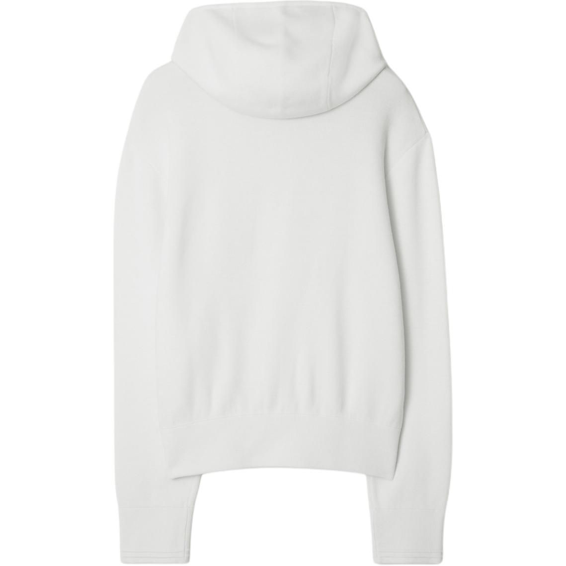 (Women) Burberry  White Embroidered Logo Zip-Up Hoodie Long Sleeve Sweater. 80944431 圖 3
