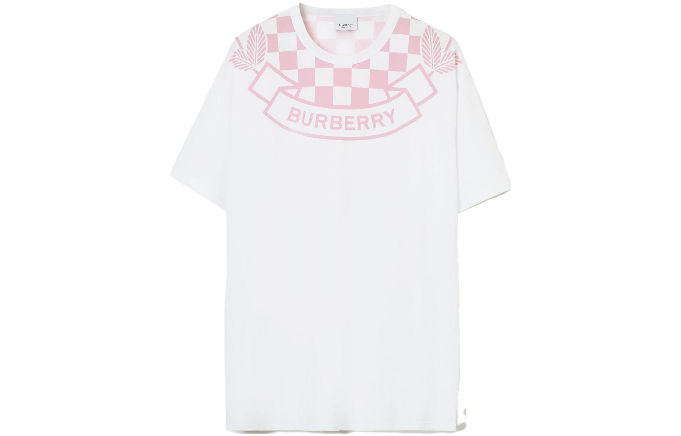 Order (Women) Burberry  White Graphic Print Crewneck Short Sleeve T-Shirt. 80721481
