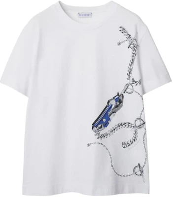 (Women) Burberry White Jewelry Print Crewneck Oversized Short-Sleeve T-Shirt SS24. 80882151 Order (Women) Burberry White Jewelry Print Crewneck Oversized Short-Sleeve T-Shirt SS24. 80882151