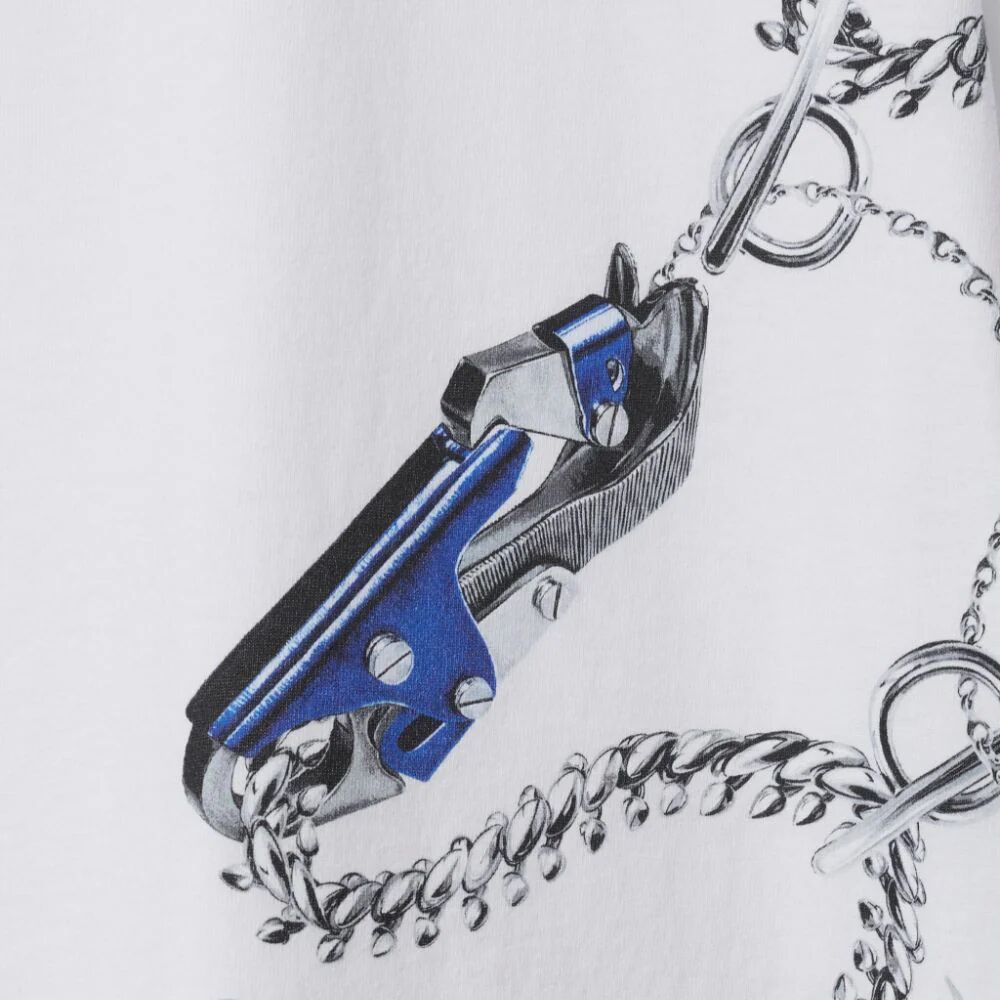 Sizing (Women) Burberry  White Jewelry Print Crewneck Oversized Short-Sleeve T-Shirt SS24. 80882151