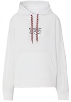 (Women) Burberry White Letter Embroidered Hoodie 80464681 (Women) Burberry White Letter Embroidered Hoodie 80464681