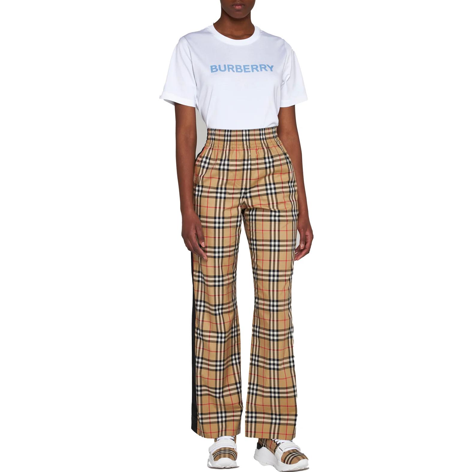 (Women) Burberry  White Letter Print Crewneck Short Sleeve T-Shirt. 80728811 圖 3