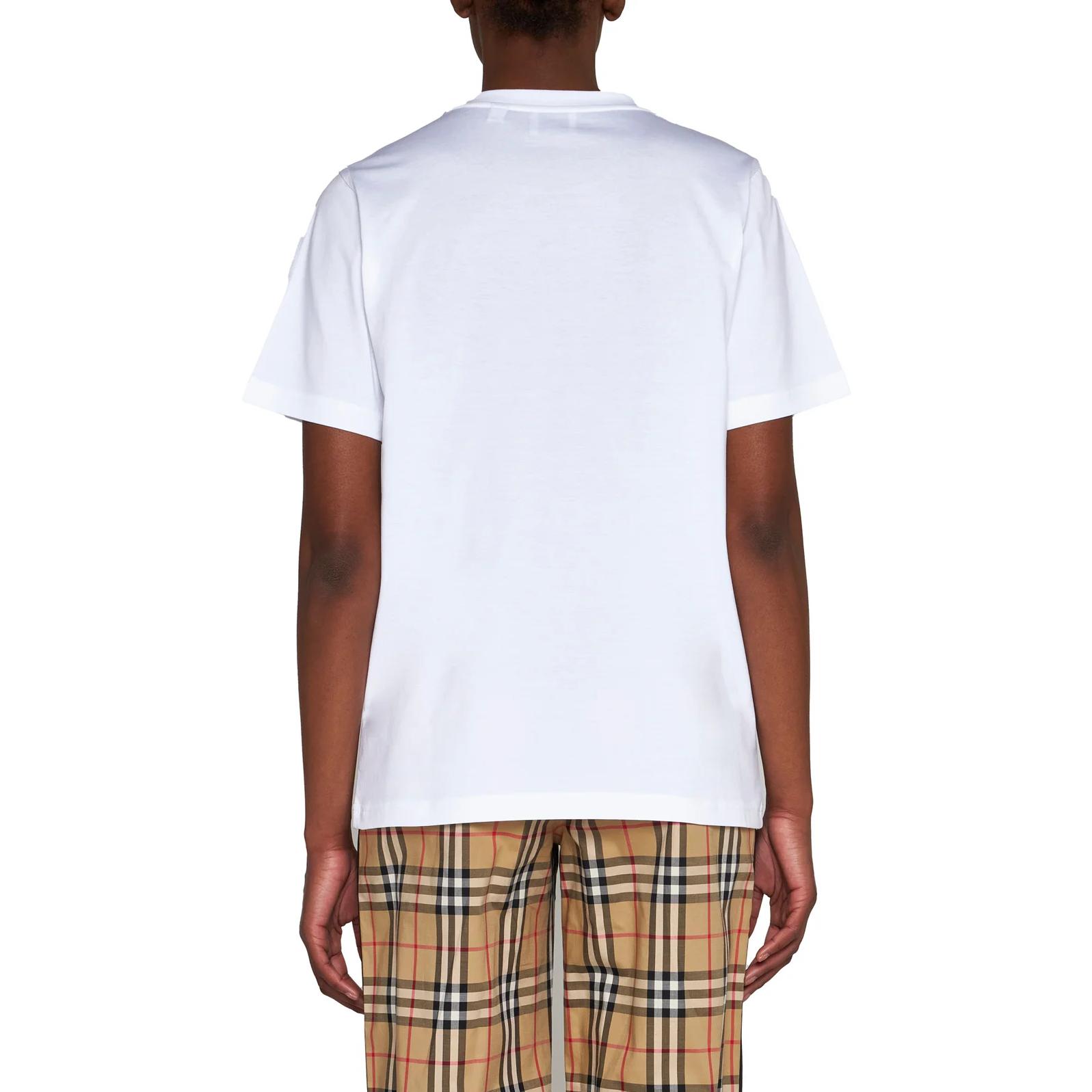 (Women) Burberry  White Letter Print Crewneck Short Sleeve T-Shirt. 80728811 圖 5