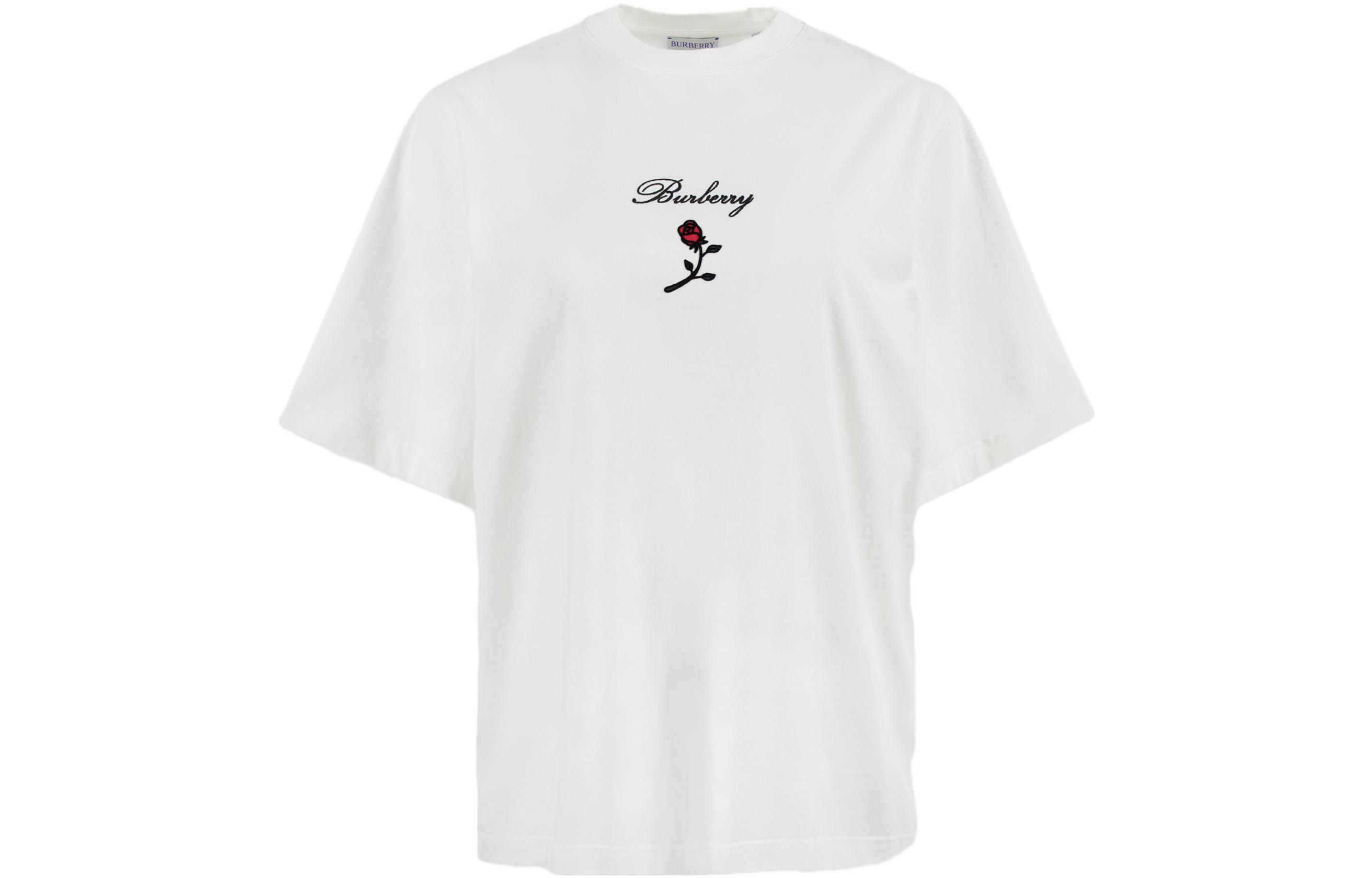 Order (W) 博柏利 白色字母印花短袖圆领T恤. 80836471