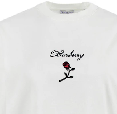 (W) 博柏利 白色字母印花短袖圆领T恤. 80836471 1