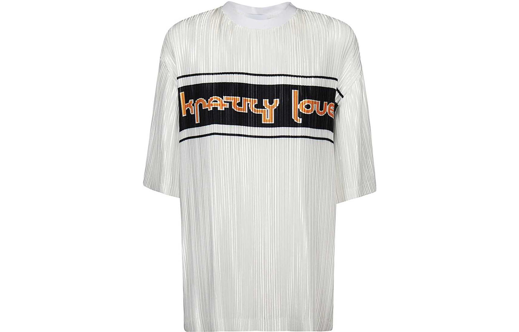 Buy (Women) Burberry  White Letter Stripe Print Casual Crew Neck T-Shirt 45671251