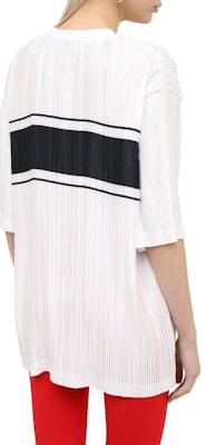 (Women) Burberry White Letter Stripe Print Casual Crew Neck T-Shirt 45671251 Purchase (Women) Burberry White Letter Stripe Print Casual Crew Neck T-Shirt 45671251