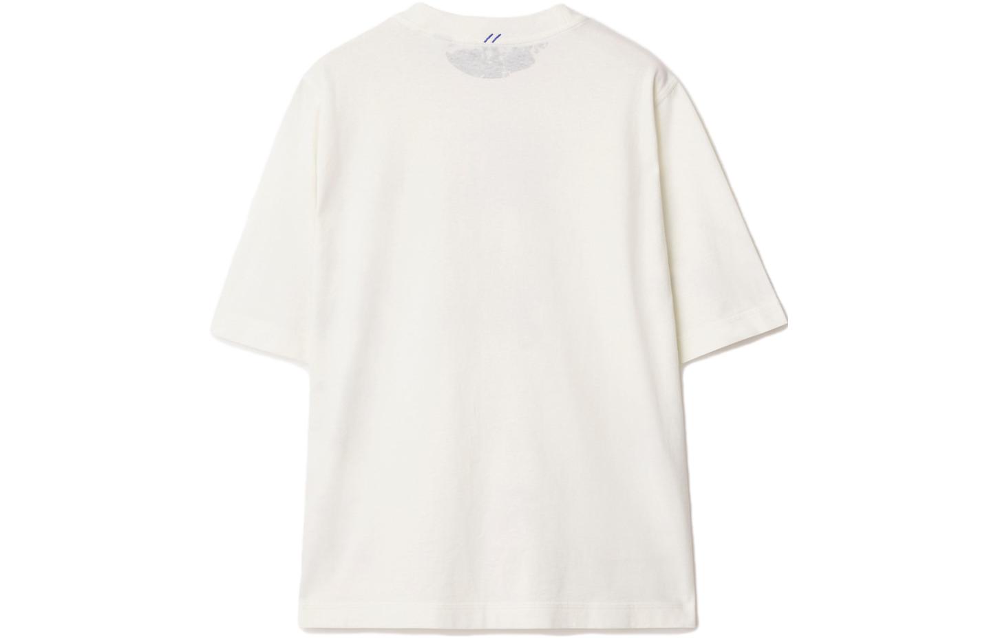 (Women) Burberry  White Logo Print Crew Neck Drop Shoulder T-Shirt. 80821281 圖 3