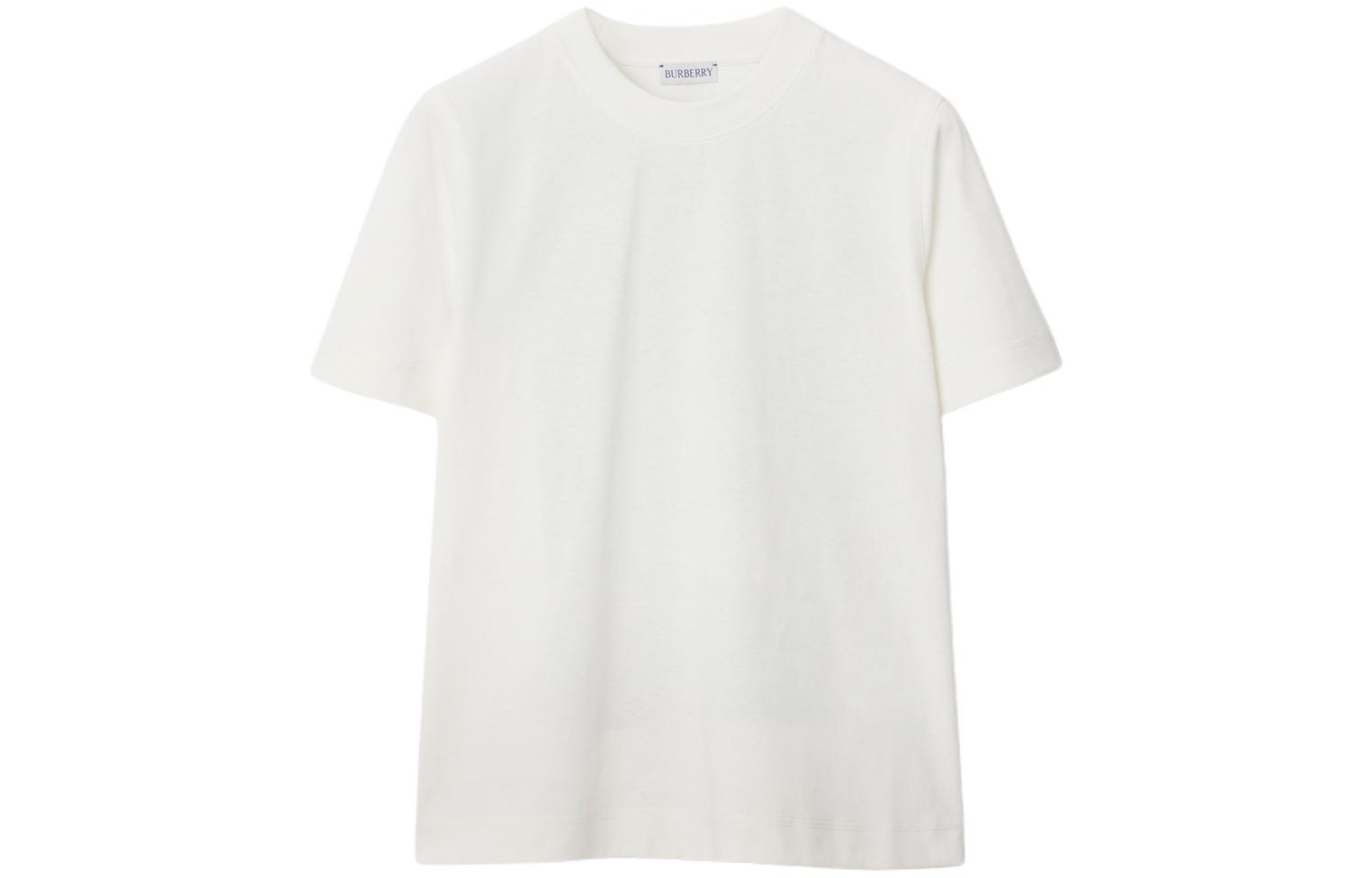 Lookbook (W) バーバリー ホワイト ロゴプリント クルーネック 半袖快適Tシャツ 80905481