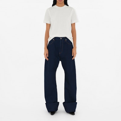 (W) バーバリー ホワイト ロゴプリント クルーネック 半袖快適Tシャツ 80905481 Shop (W) バーバリー ホワイト ロゴプリント クルーネック 半袖快適Tシャツ 80905481