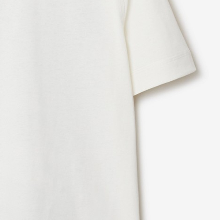 Cheap (W) バーバリー ホワイト ロゴプリント クルーネック 半袖快適Tシャツ 80905481