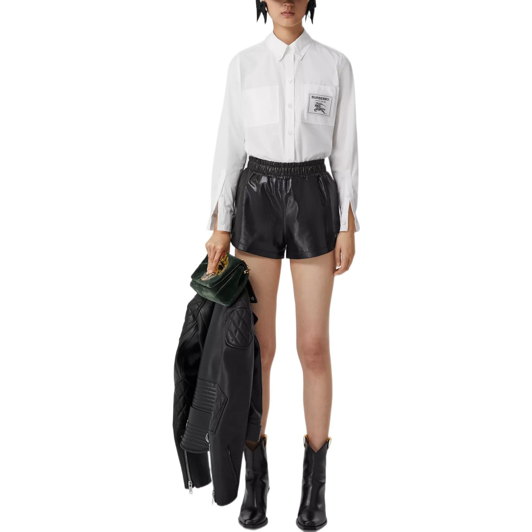 (Women) Burberry  White Logo Single-Breasted Long-Sleeve Shirt. 80630041 圖 3