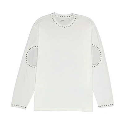 (Women) Burberry White Long-Sleeve Crewneck Loose Fit T-Shirt 80171471