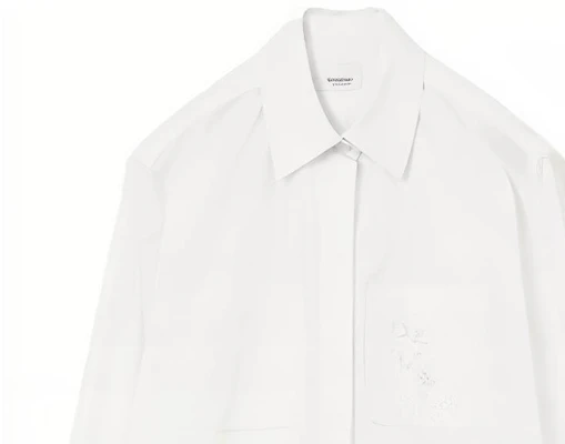 (Women) Burberry White Loose-Fit Long-Sleeve Shirt with Embroidered Logo. 80713631 Details for (Women) Burberry White Loose-Fit Long-Sleeve Shirt with Embroidered Logo. 80713631