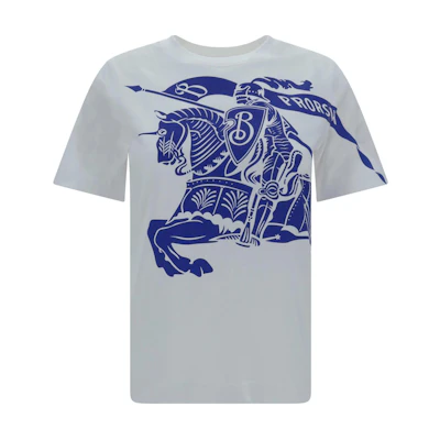(Women) Burberry White Paper-Cut Print Slim Fit Crew Neck T-Shirt. 80962291