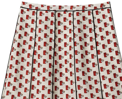 (Women) Burberry White Patterned Mid-Rise Pleated Casual Skirt. 80941671 Shop (Women) Burberry White Patterned Mid-Rise Pleated Casual Skirt. 80941671