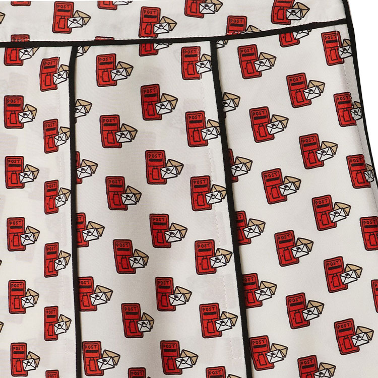 Purchase (W) Burberry 白色印花中腰百褶休閒裙 80941671