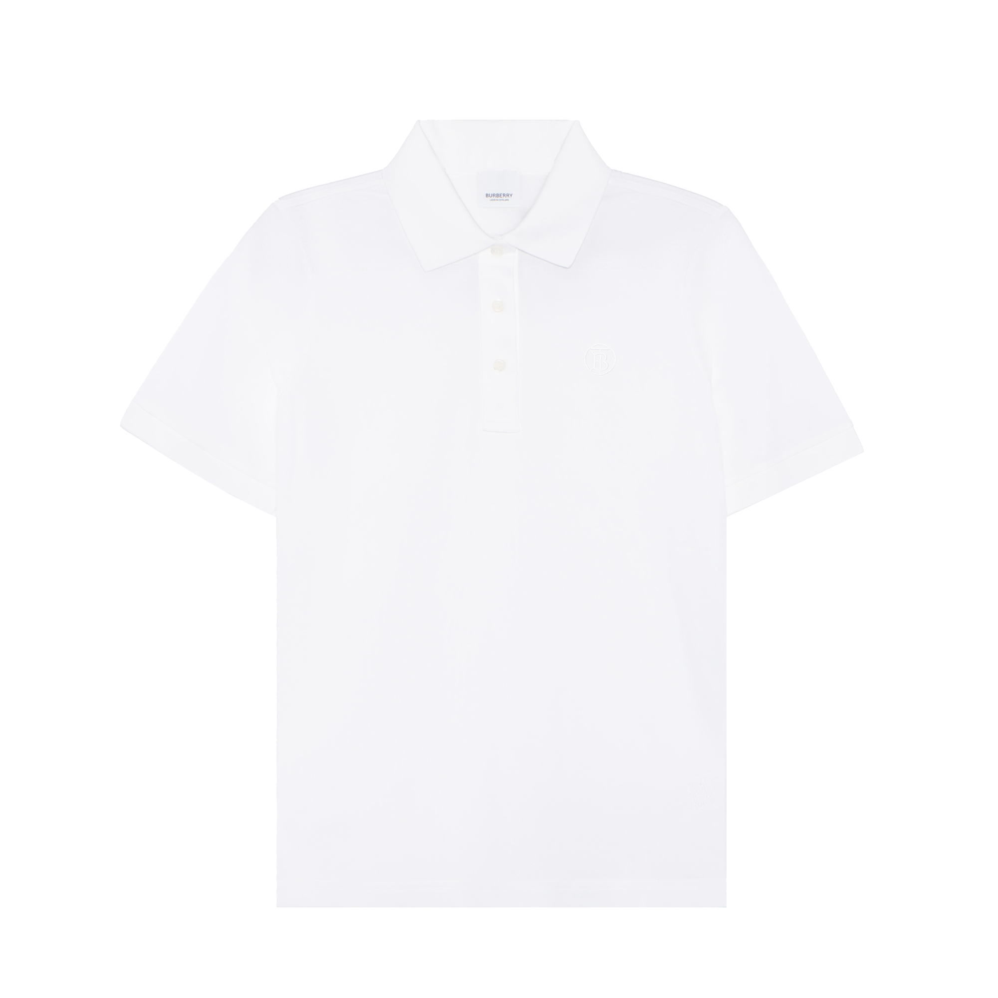 (Women) Burberry  White Polo Shirt with Logo Embroidery. 80493821