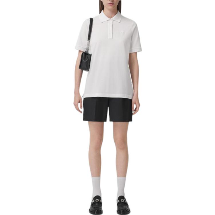 (Women) Burberry  White Polo Shirt with Logo Embroidery. 80493821 圖 4