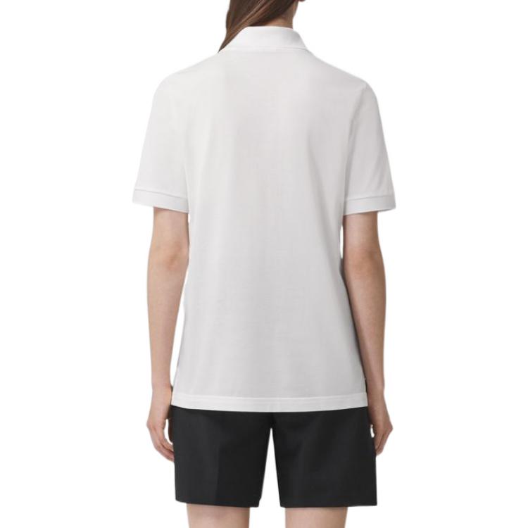 (Women) Burberry  White Polo Shirt with Logo Embroidery. 80493821 圖 5