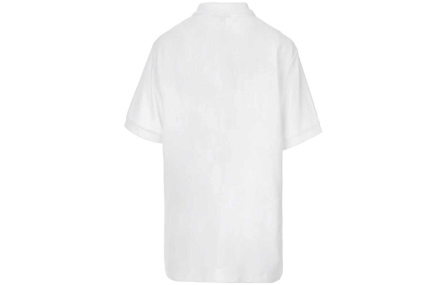 Lookbook (Women) Burberry  White Polo Shirt with Solid Logo Embroidery Design. 80030651