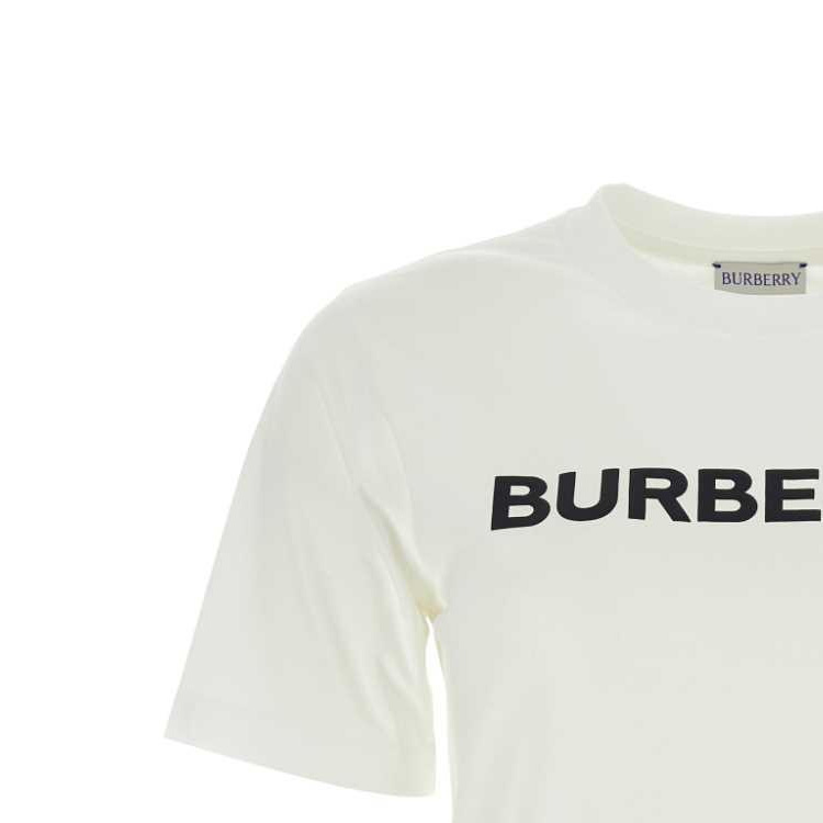 (Women) Burberry  White Short-Sleeve T-Shirt with Logo Print Design 80803251 圖 4