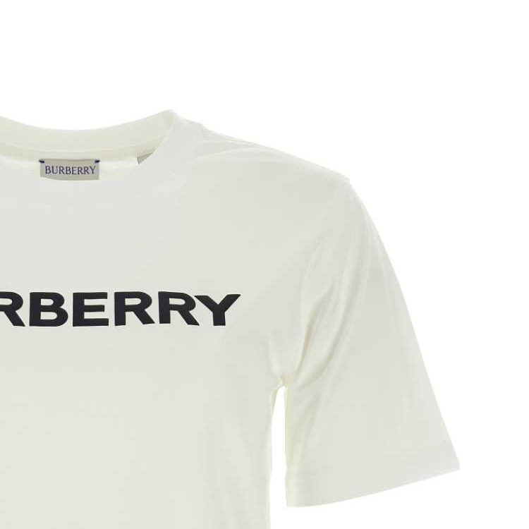 (Women) Burberry  White Short-Sleeve T-Shirt with Logo Print Design 80803251 圖 5