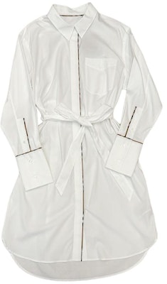 (W) Burberry 白色條紋邊短版單排扣長袖連衣裙 80843061 Buy (W) Burberry 白色條紋邊短版單排扣長袖連衣裙 80843061