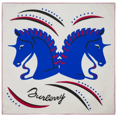 (W) Burberry 白色絲巾帶圖案設計 80995981 Order (W) Burberry 白色絲巾帶圖案設計 80995981