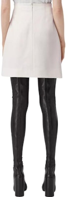 (Women) Burberry White Solid Mid-Rise Straight-Cut Short Skirt FW22 Casual. 80586641 Purchase (Women) Burberry White Solid Mid-Rise Straight-Cut Short Skirt FW22 Casual. 80586641