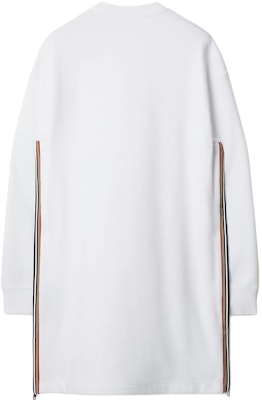 (W) Vestido de manga larga Burberry blanco con rayas y logo bordado. 80844351 Lookbook (W) Vestido de manga larga Burberry blanco con rayas y logo bordado. 80844351