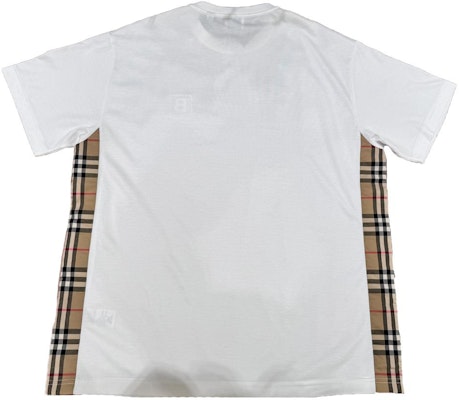 (Women) Burberry White T-Shirt with Embroidered Lettering & Check Print. 80808561 Lookbook (Women) Burberry White T-Shirt with Embroidered Lettering & Check Print. 80808561