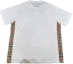 Lookbook (Women) Burberry White T-Shirt with Embroidered Lettering & Check Print. 80808561