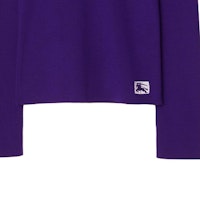 (W) バーバリー ウール混 パープル クルーネック 長袖 セーター. 80776791 Sizing (W) バーバリー ウール混 パープル クルーネック 長袖 セーター. 80776791