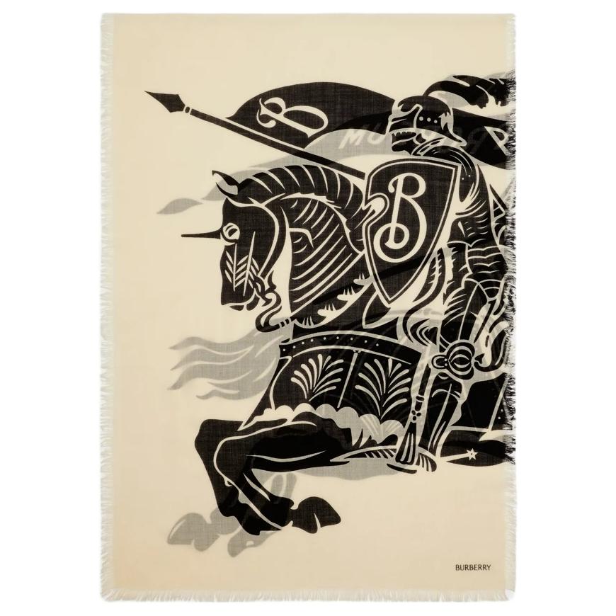 (Women) Burberry  Wool Knit Logo Scarf - Printed Multicolor Design. 80990961 圖 2