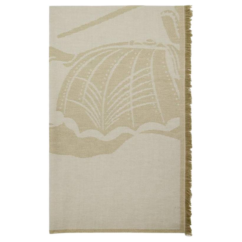 (Women) Burberry  Wool Scarf Multi-Color Design Natural Tone. 8083295