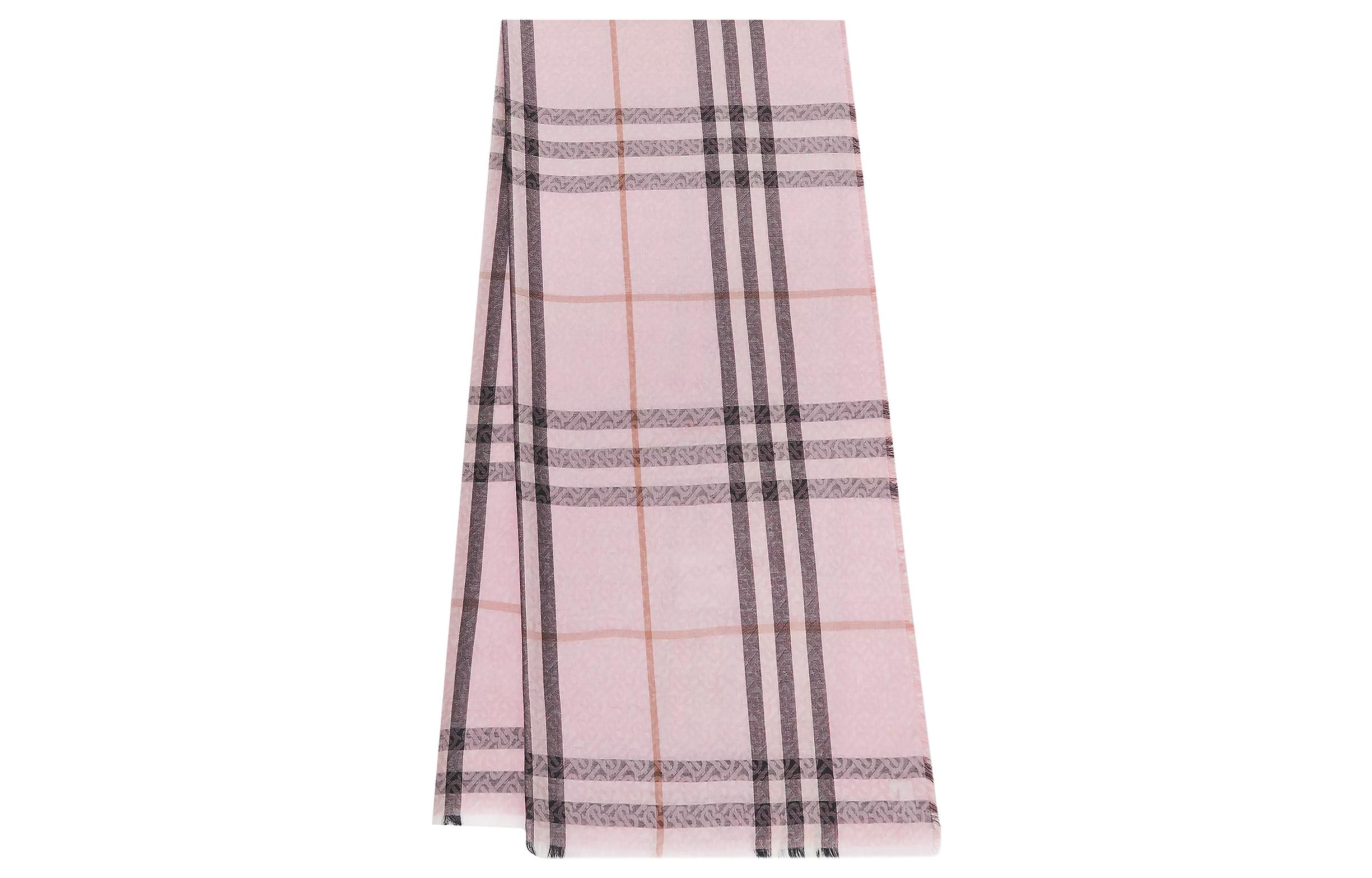 (Women) Burberry  Wool Silk Velvet Scarf Pink 8055871A2889 圖 2